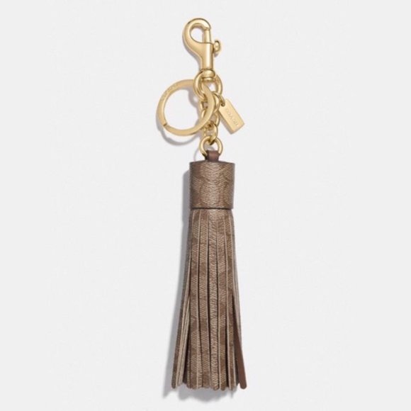 Coach Accessories - Coach Tassel Bag Charm In Signature Canvas